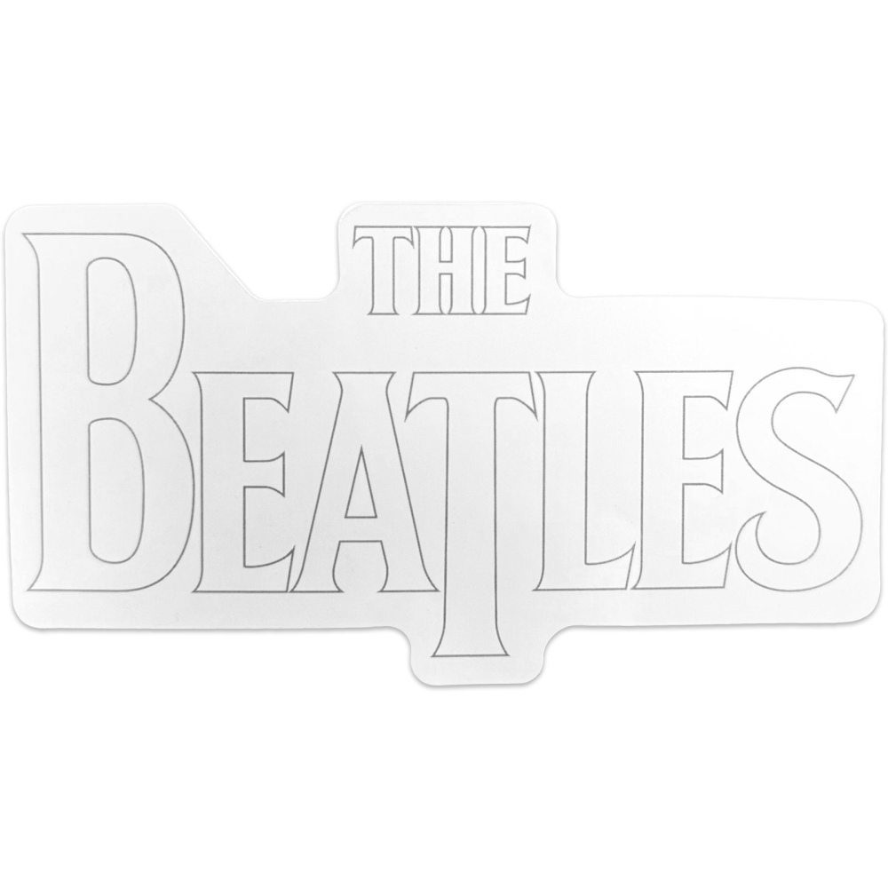 The Beatles - Drop T Logo Sticker - Wit/Zwart
